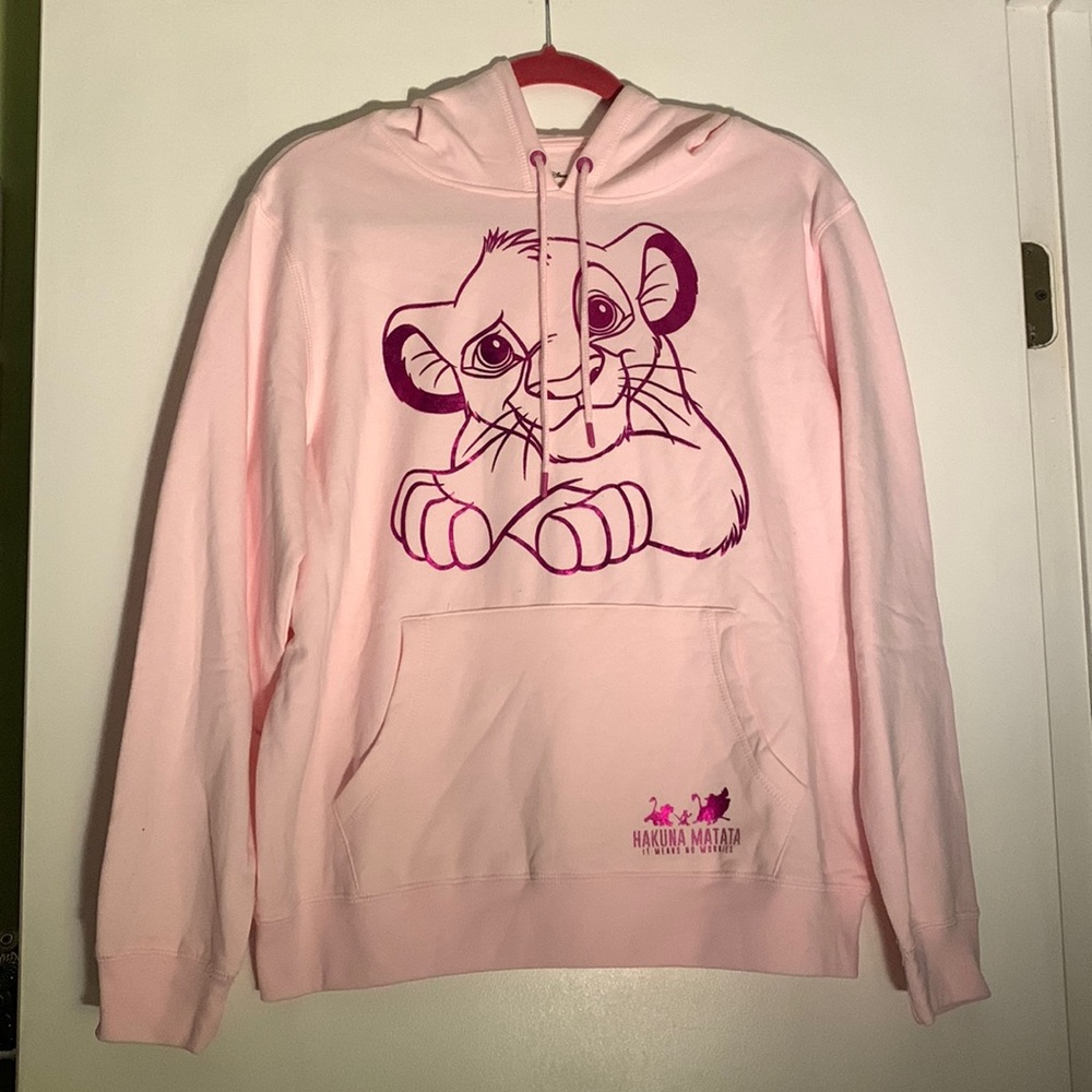 Juniors Light Pink Disney Lion King Hoodie XL 15-17